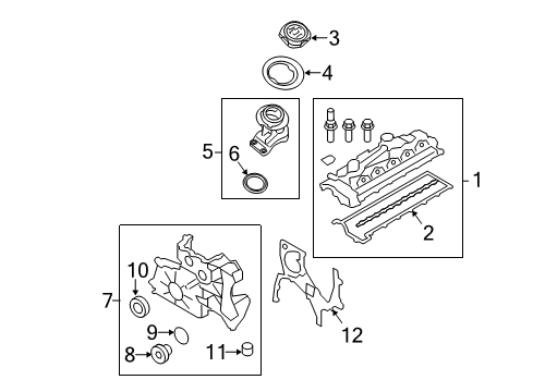 2010 BMW X5 Valve & Timing Covers Profile-Gasket Diagram for 11127806507