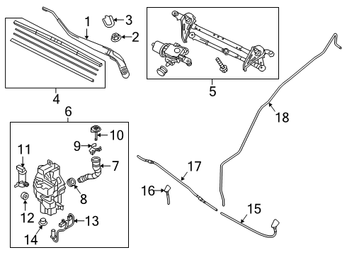 2020 Toyota Yaris Wipers Washer Reservoir Diagram for 85310-WB007