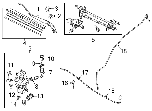 2020 Toyota Yaris Wipers Washer Pump Diagram for 85330-WB002