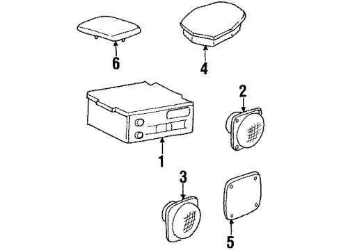 1997 Pontiac Bonneville Radio Radio Asm-Amplitude Modulation/Frequency Modulation Stereo & Clock & Cd Player Diagram for 9385502