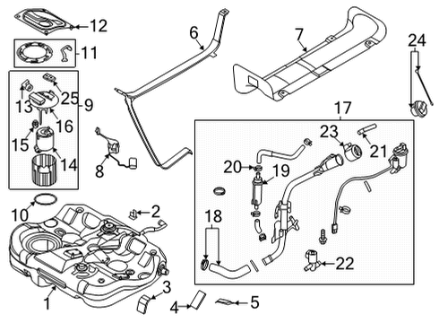 2021 Kia K5 Fuel System Components Filler Neck Assembly-FUE Diagram for 31030L3000