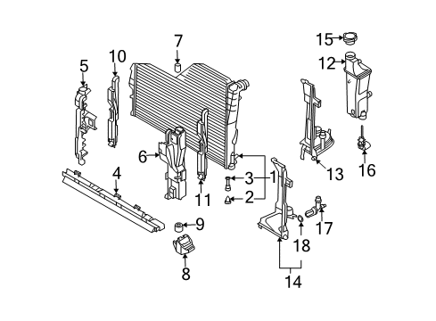 2005 BMW Z4 Radiator & Components Drain Plug Radiator Diagram for 17111437361