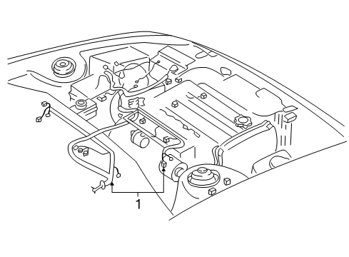 2001 Kia Rio Wiring Harness Wiring Assembly-Engine Diagram for 91240FD030