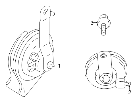 2002 Chrysler Sebring Horn Relay Diagram for MR409996