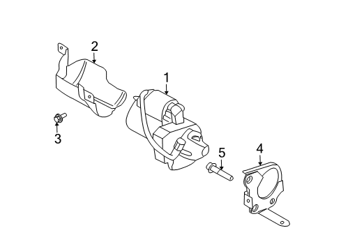 2006 Nissan Quest Starter Bolt Standard Hardware Diagram for 081A1-0601A