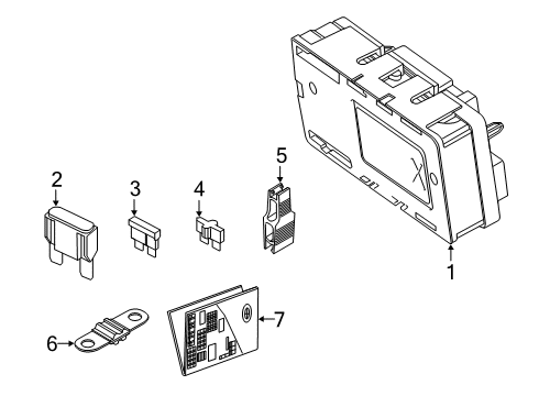 2019 BMW Z4 Electrical Components Fuse Diagram for 61139283441