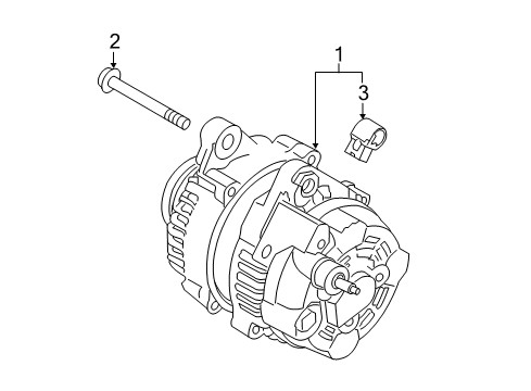 2016 Kia Sorento Alternator Holder Sub Assembly-BRUS Diagram for 373683C200