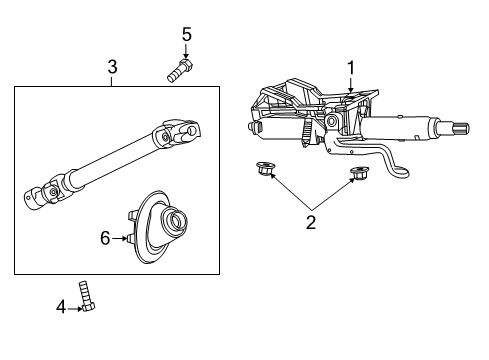 2014 Chevrolet Caprice Steering Column & Wheel, Steering Gear & Linkage Steering Column Diagram for 92272276