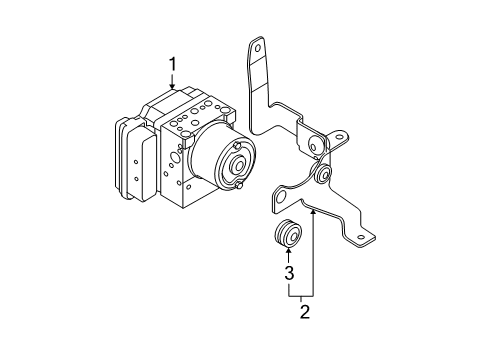 2006 Hyundai Tucson ABS Components Bracket-Hydraulic Module Diagram for 589602E000