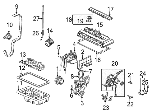 1997 Acura Integra Powertrain Control Clip A, Harness Band (129.4MM)(Dark Gray) Diagram for 91506-P01-003