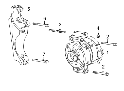 2013 Buick Verano Alternator Alternator Diagram for 13597244