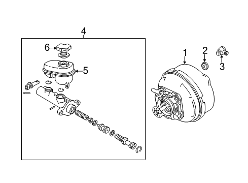 2006 Cadillac CTS Hydraulic System Cylinder Asm-Brake Master Diagram for 10367562