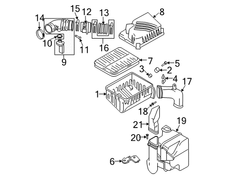 2004 Hyundai Tiburon Filters Nipple Diagram for 28172-32520