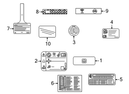 2022 Chevrolet Trailblazer Information Labels Fuse Box Label Diagram for 42724536