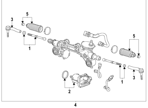2022 GMC Yukon XL Steering Column & Wheel, Steering Gear & Linkage Rack Diagram for 85556727