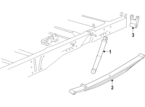 2009 Chevrolet Express 3500 Rear Suspension Leaf Spring Diagram for 22799639