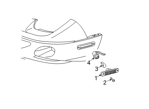 2005 Pontiac Sunfire Front Lamps - Side Marker Lamps Lamp Asm-Front Side Marker Diagram for 22689993