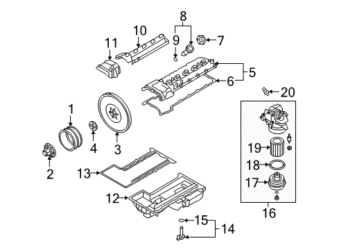 2007 BMW M6 Filters Oil Filter With Oil Cooler Connection Diagram for 11427837710