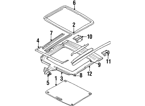 1997 Dodge Neon Sunroof Motor-SUNROOF Diagram for 5027224AB