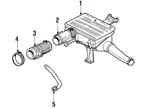 1988 Pontiac Bonneville Air Intake Air Cleaner Assembly Diagram for 25097632