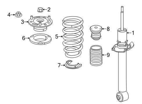 2014 Acura RLX Shocks & Components - Rear Damper Unit, Rear Diagram for 52611-TY3-A03