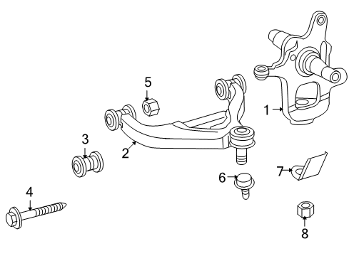 2004 Dodge Sprinter 3500 Front Suspension Components, Lower Control Arm, Stabilizer Bar Bolt-HEXAGON Head Diagram for 5133819AA