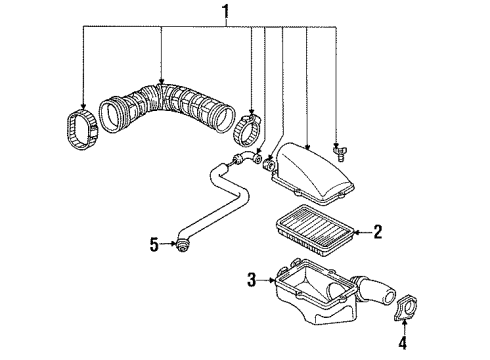 1990 Cadillac Allante Filters Housing Diagram for 25098091