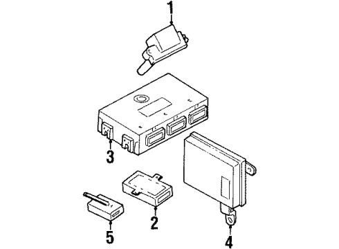 1997 Isuzu Trooper Ignition System Controller, Anti-Theft Diagram for 8-97119-504-0