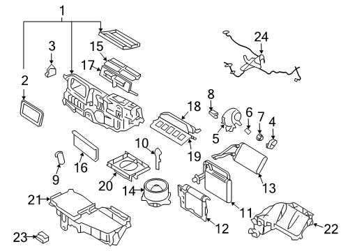 2006 Ford Fusion Automatic Temperature Controls Wire Harness Diagram for 6E5Z-19D887-AA