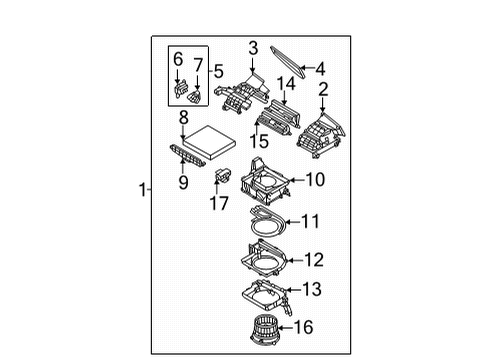 2022 Hyundai Tucson Blower Motor & Fan BLOWER UNIT Diagram for 97100-N9050