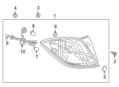 2019 Chevrolet Cruze Tail Lamps Tail Lamp Assembly Diagram for 42678950