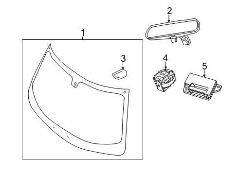 2015 Chrysler 300 Windshield Glass Gel Pack-Rain Sensor Diagram for 68224945AA
