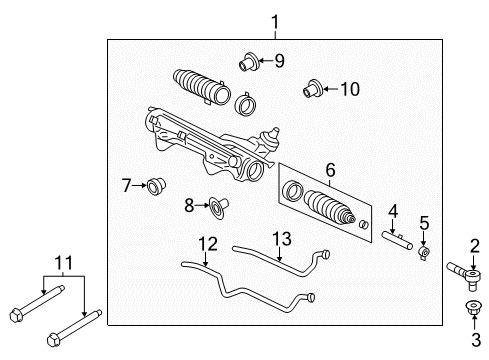 2009 Lincoln Navigator Steering Column & Wheel, Steering Gear & Linkage Pressure Line Diagram for 9L3Z-3A714-A