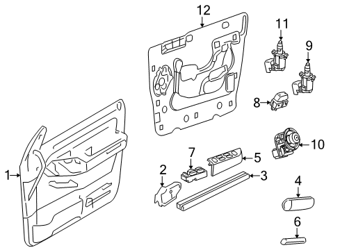 2006 Ford Explorer Mirrors Door Trim Panel Pad Diagram for 6L2Z-7840380-AA