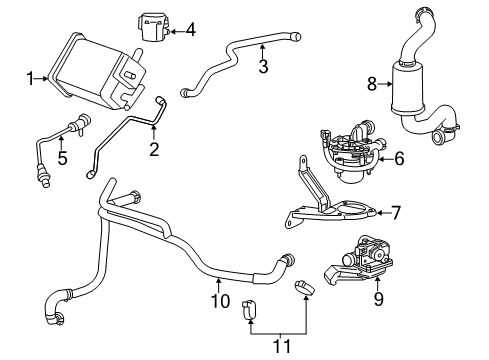 2012 Chevrolet Impala Emission Components Air Injection Reactor Pump Diagram for 12634457