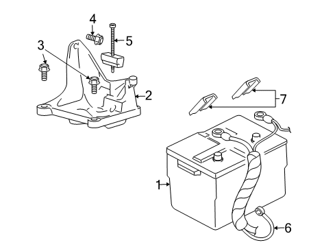 2008 Ford Crown Victoria Battery Cable Assembly Diagram for 8W7Z-14300-BA