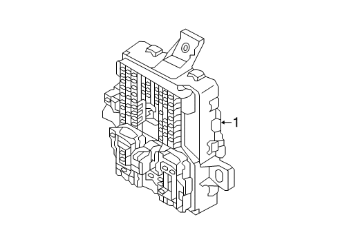 2015 Kia K900 Electrical Components Instrument Panel Junction Box Assembly Diagram for 919503T210