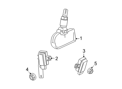 2012 Dodge Caliber Tire Pressure Monitoring Module-Tire Pressure Monitoring Diagram for 5033334AB