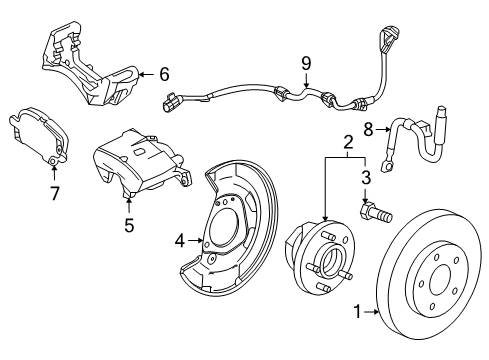 2015 Chevrolet Cruze Front Brakes Rotor Diagram for 23118275