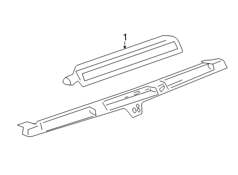 2004 GMC Envoy XUV High Mount Lamps Lamp, High Mount Stop Diagram for 15117107