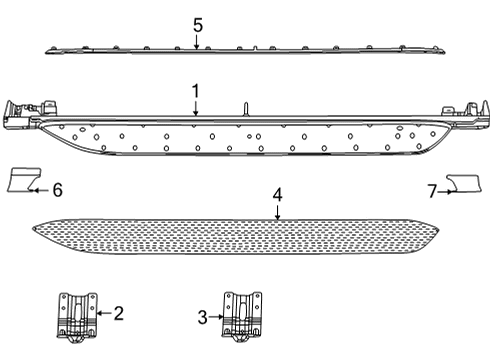 2022 Jeep Wagoneer Running Board Screw-HEXAGON Head Diagram for 6511150AA