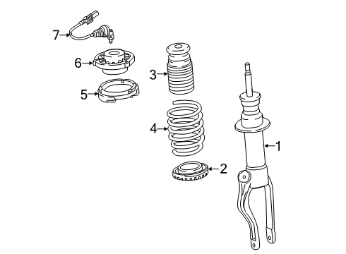 2019 BMW i8 Struts & Components - Front Hex Screw With Collar Diagram for 07146874880