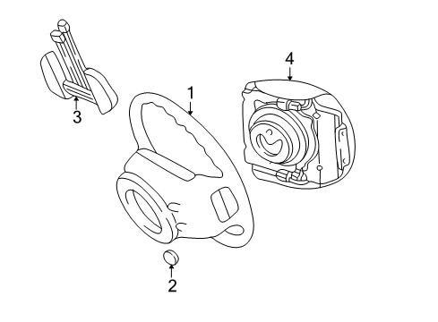 2002 Ford Excursion Cruise Control System Steering Wheel Diagram for 2L3Z-3600-EAA