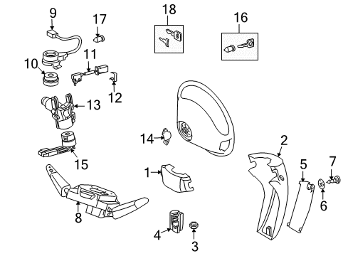 2004 Dodge Sprinter 2500 Switches Cylinder-Ignition Lock Diagram for 5104095AA