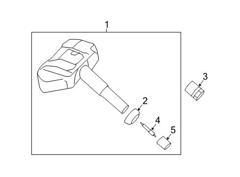 2020 Infiniti Q60 Tire Pressure Monitoring Nut Diagram for 40780-JA02A