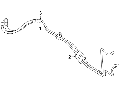 2009 Dodge Nitro Trans Oil Cooler Hose-Oil Cooler Pressure And Ret Diagram for 55037841AK