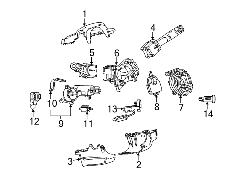 2012 GMC Terrain Switches Instrument Light Rheostat Diagram for 25802913