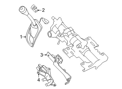 2009 Mercury Grand Marquis Gear Shift Control - AT Shift Lever Stop Diagram for 7W1Z-7725-A