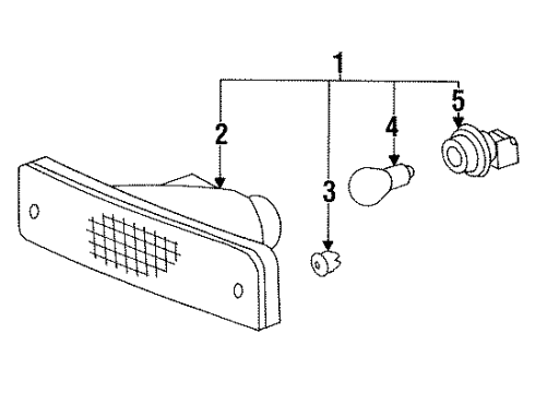 1992 Toyota 4Runner Signal Lamps Signal Lamp Diagram for 81520-35080