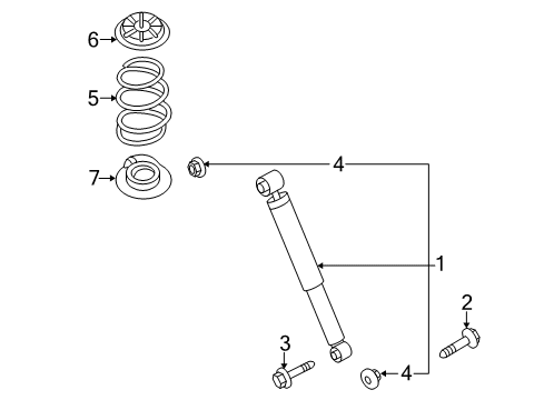 2021 Nissan Rogue Sport Shocks & Components - Rear Spring-Rear Suspension Diagram for 55020-4CE6C
